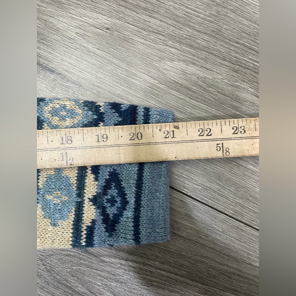 Polo Ralph Lauren Blue Indigo Aztec Print Cardigan Sweater Size Large - Picture 6 of 10